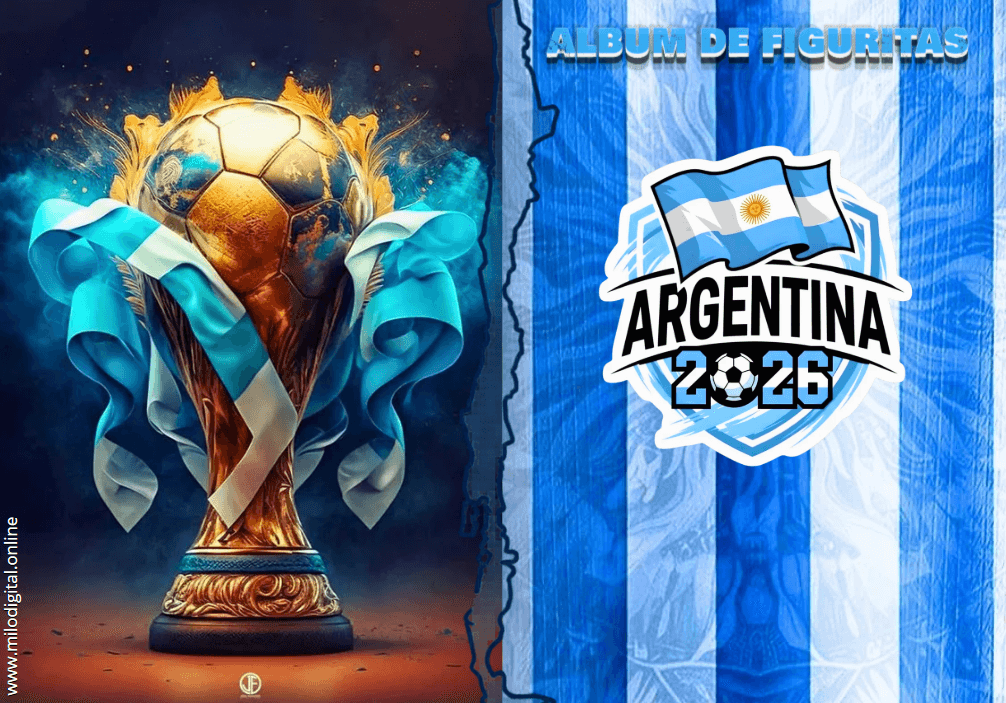 PREMIUM - Album de figuritas + Marcos 100% editable CANVA - Mundial Argentina 2026 - MiloDigital